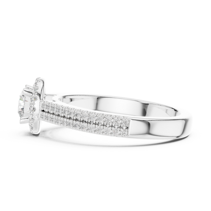 Pear Three Stone Lab Grown Diamond Ring