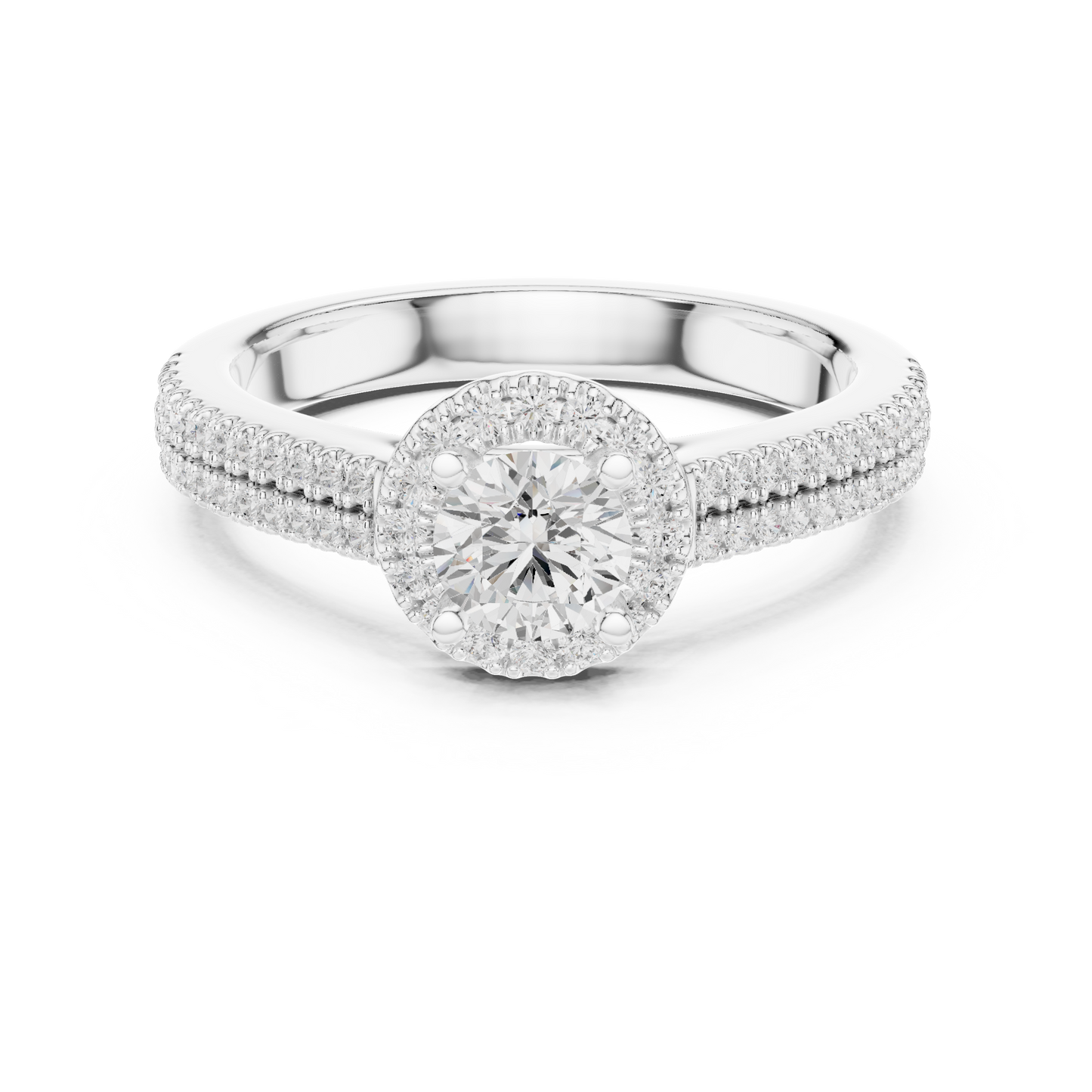 Pear Three Stone Lab Grown Diamond Ring