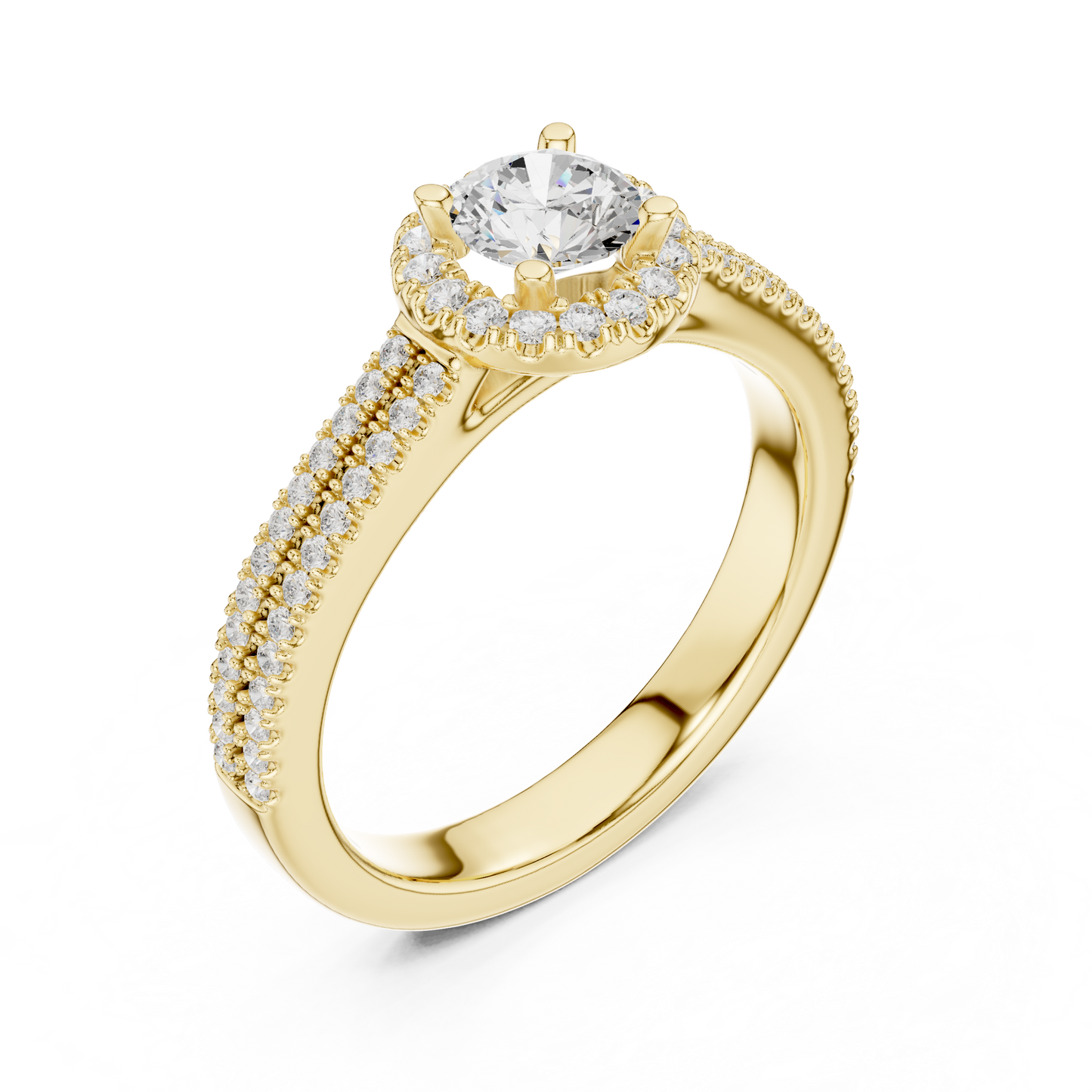 Pear Three Stone Lab Grown Diamond Ring
