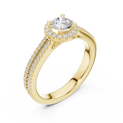 Pear Three Stone Lab Grown Diamond Ring