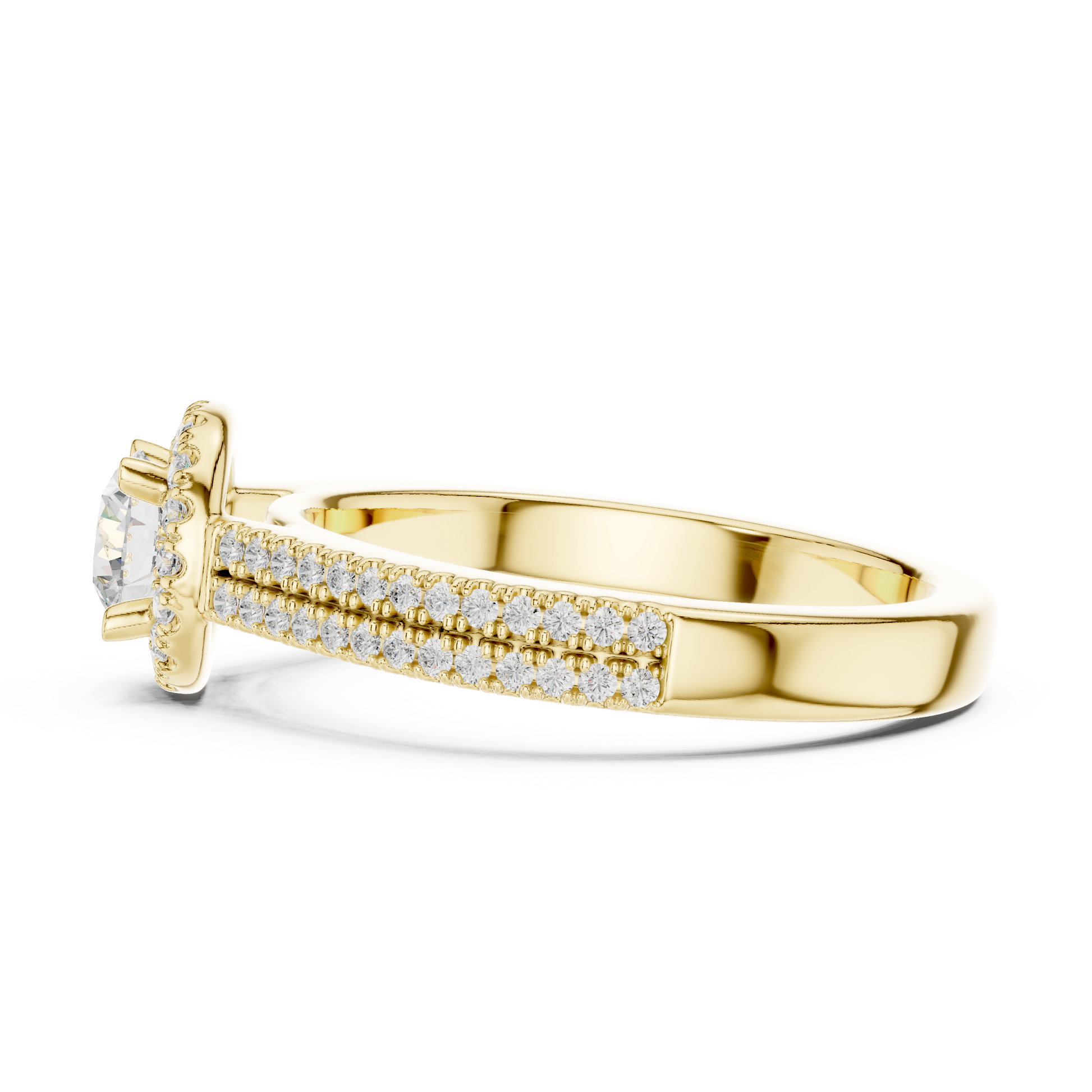 Pear Three Stone Lab Grown Diamond Ring