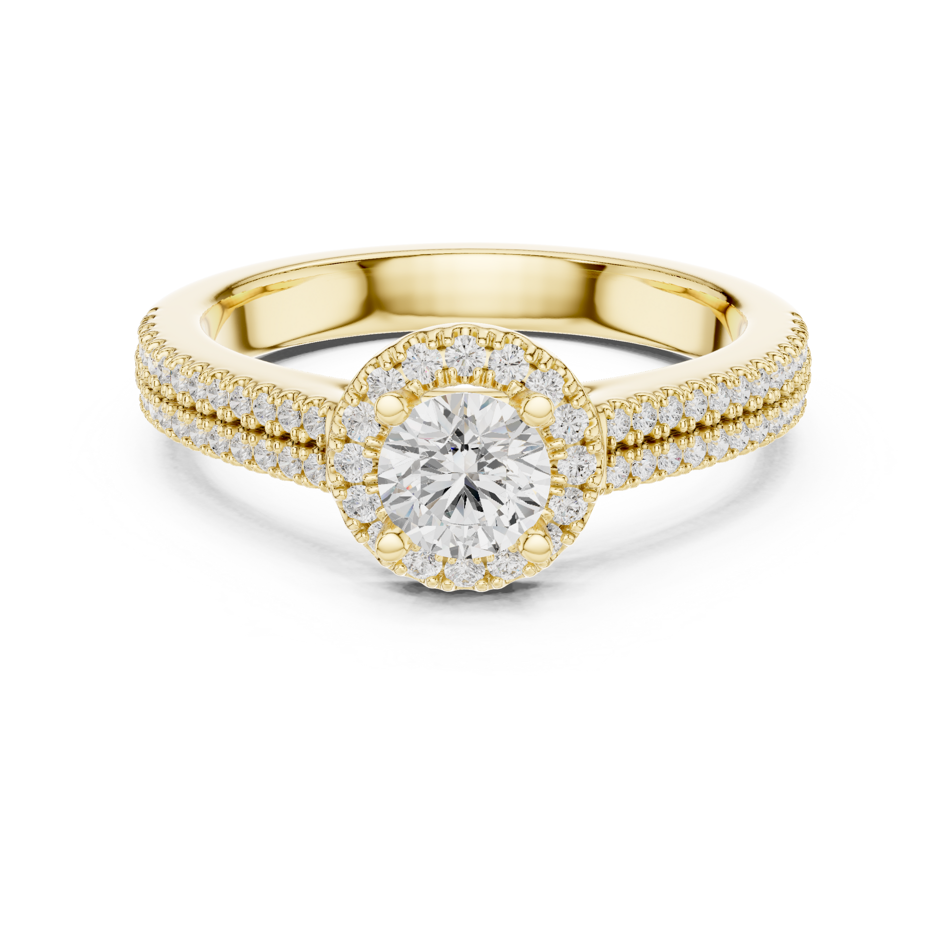 Pear Three Stone Lab Grown Diamond Ring