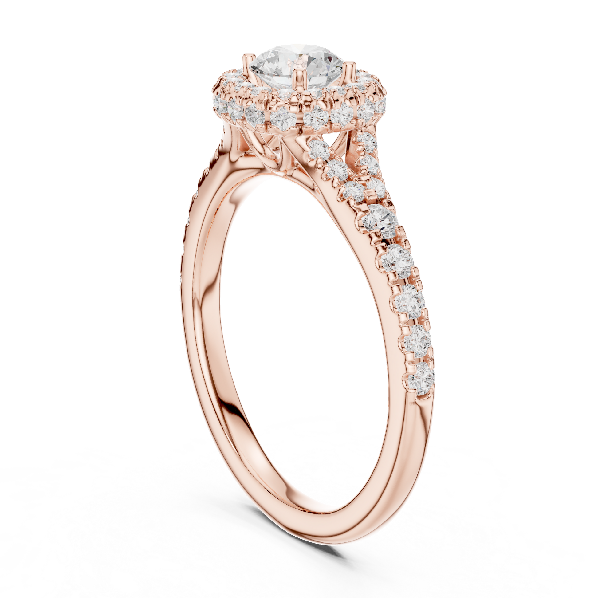 Round Halo Lab Grown Diamond Ring