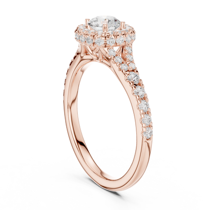 Round Halo Lab Grown Diamond Ring