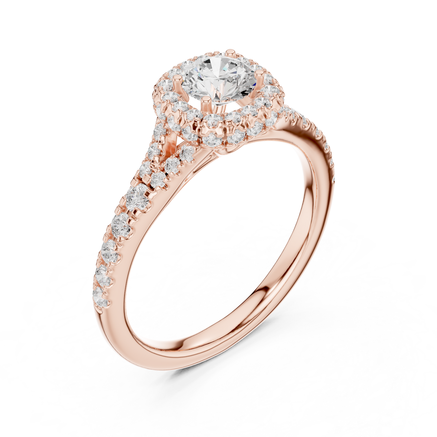 Round Halo Lab Grown Diamond Ring
