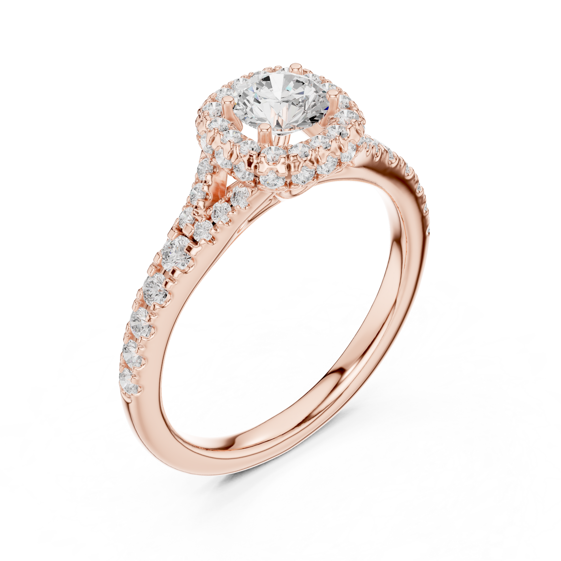 Round Halo Lab Grown Diamond Ring