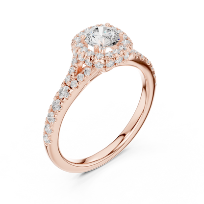 Round Halo Lab Grown Diamond Ring
