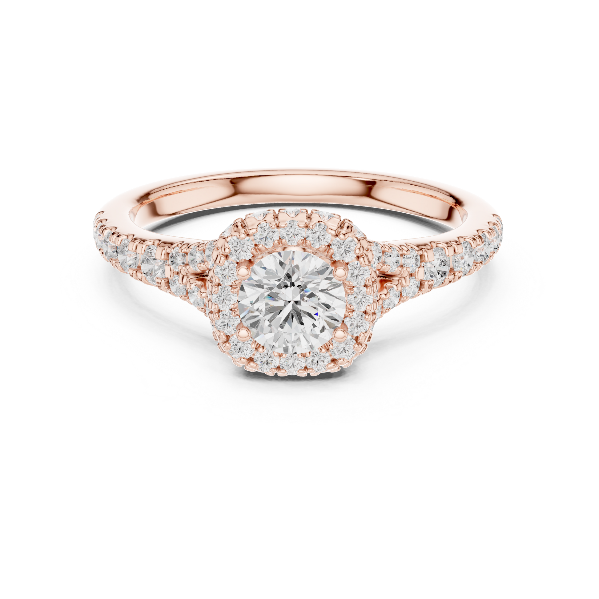 Round Halo Lab Grown Diamond Ring