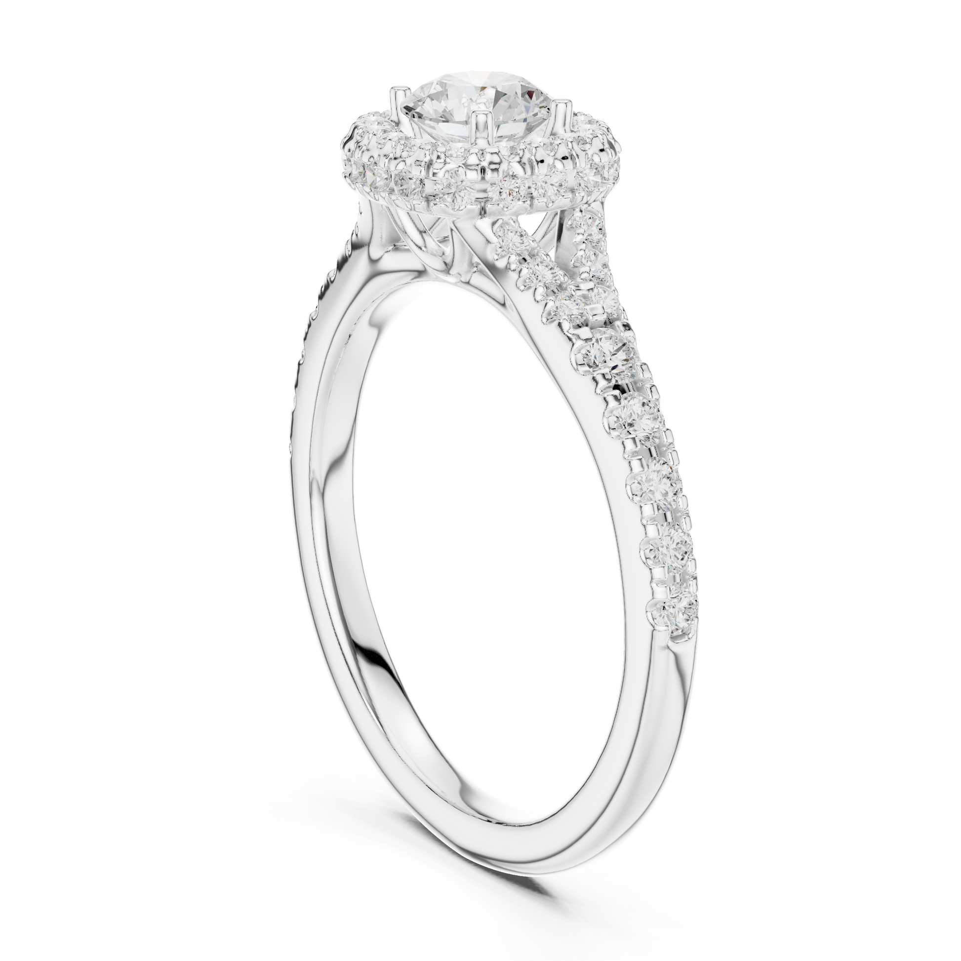 Round Halo Lab Grown Diamond Ring