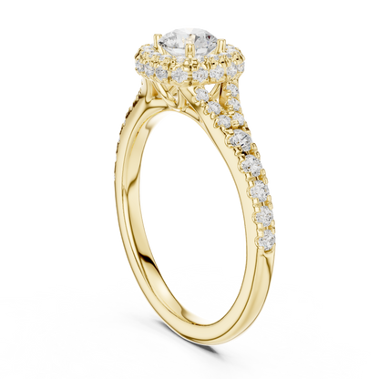 Round Halo Lab Grown Diamond Ring