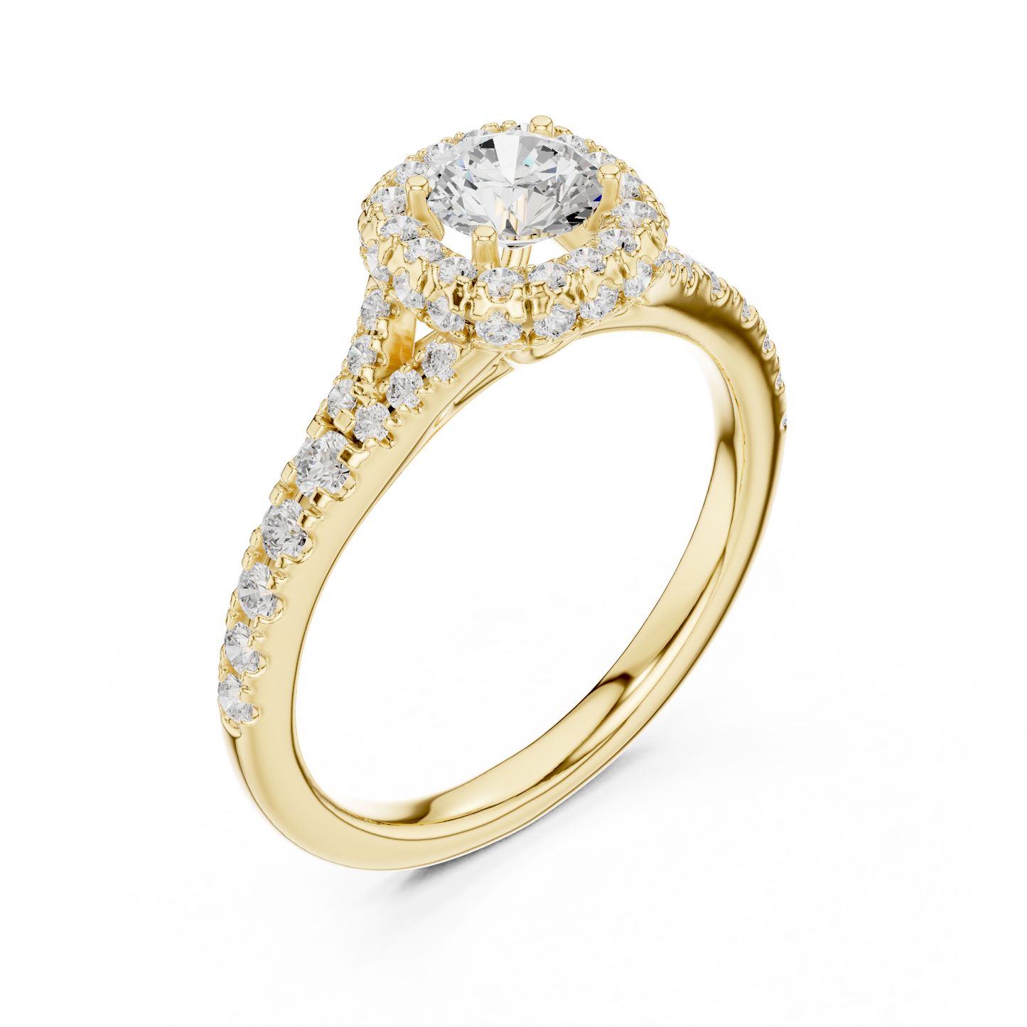 Round Halo Lab Grown Diamond Ring