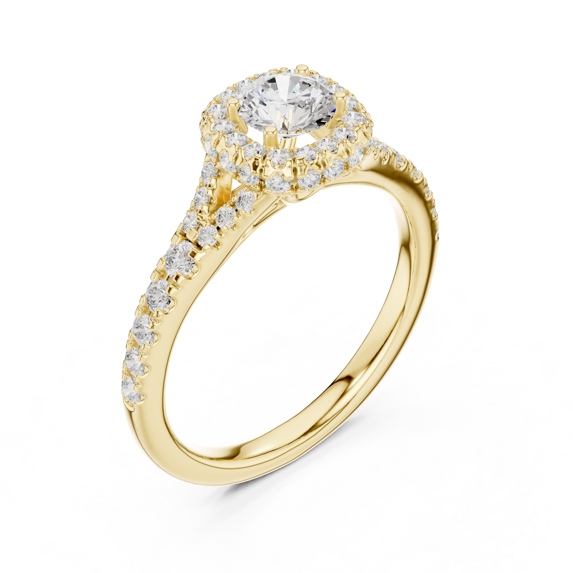 Round Halo Lab Grown Diamond Ring