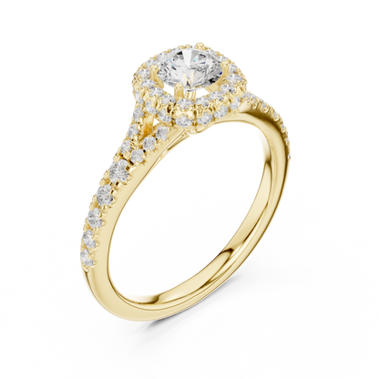 Round Halo Lab Grown Diamond Ring