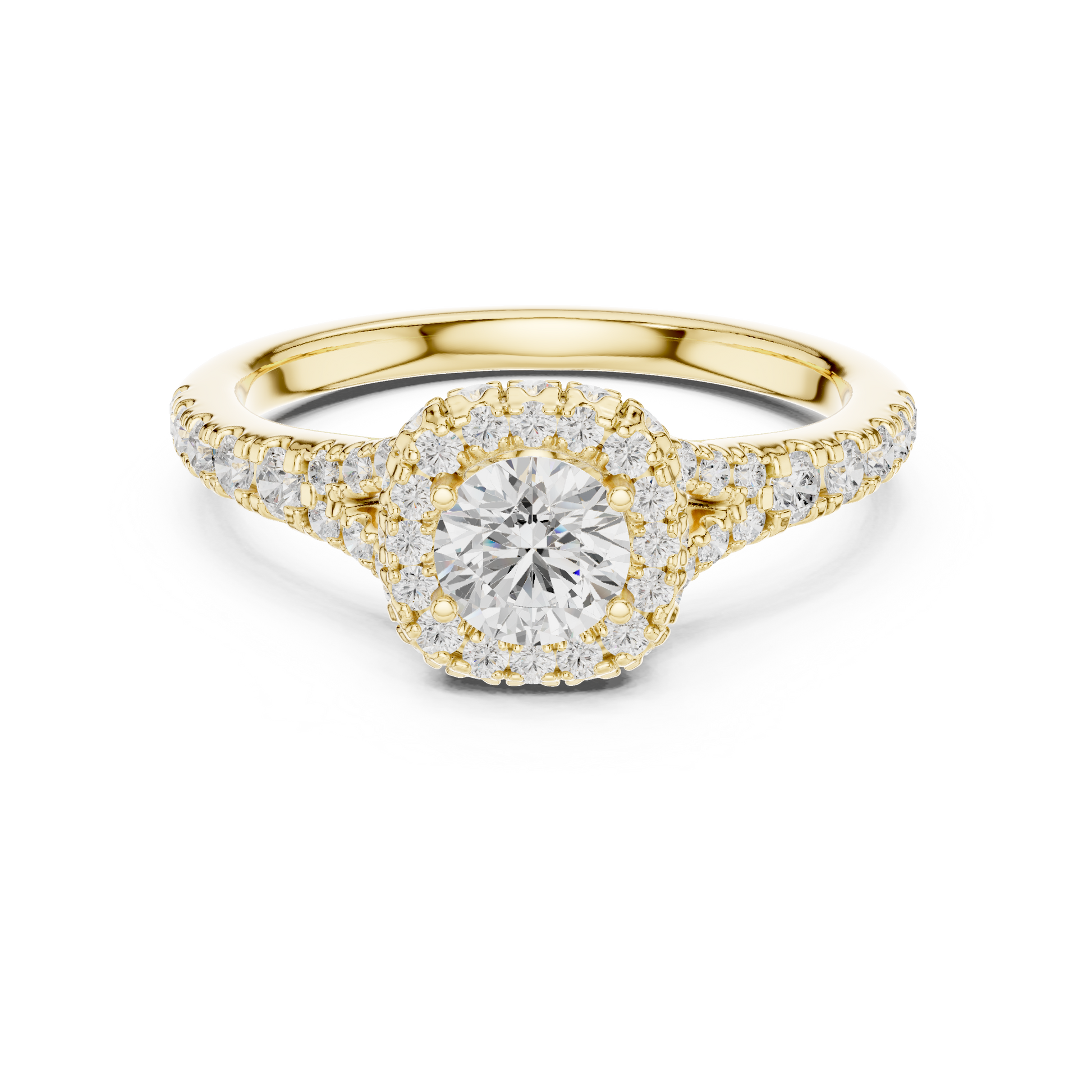 Round Halo Lab Grown Diamond Ring