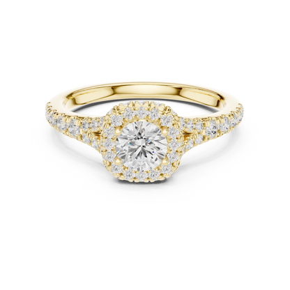 Round Halo Lab Grown Diamond Ring