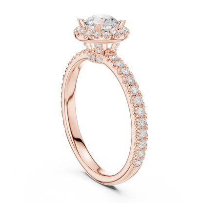 Round Halo Lab Grown Diamond Ring