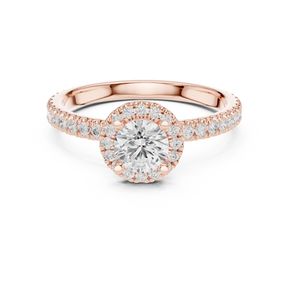 Round Halo Lab Grown Diamond Ring