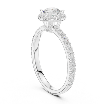 Round Halo Lab Grown Diamond Ring