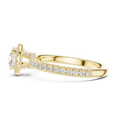 Round Halo Lab Grown Diamond Ring