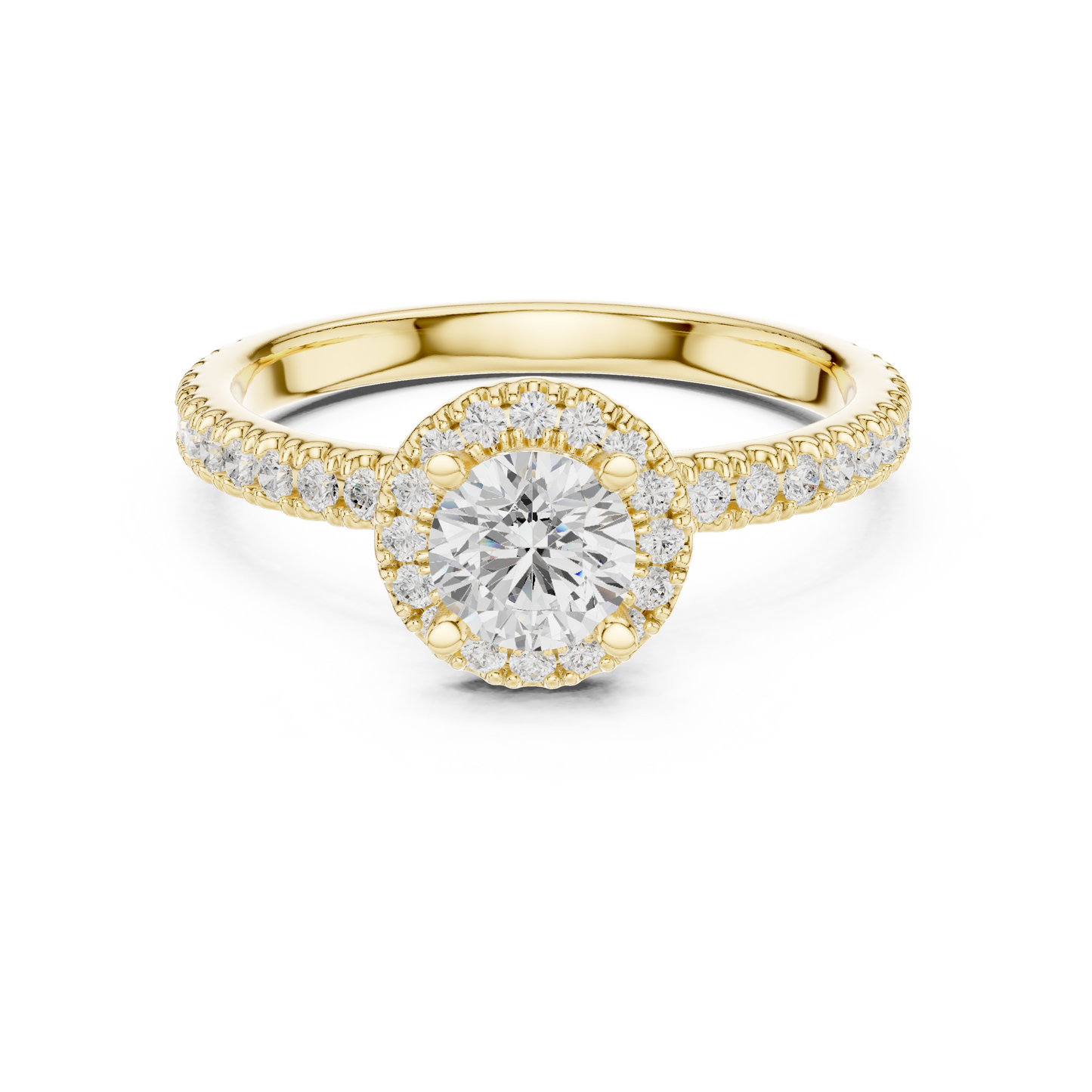 Round Halo Lab Grown Diamond Ring
