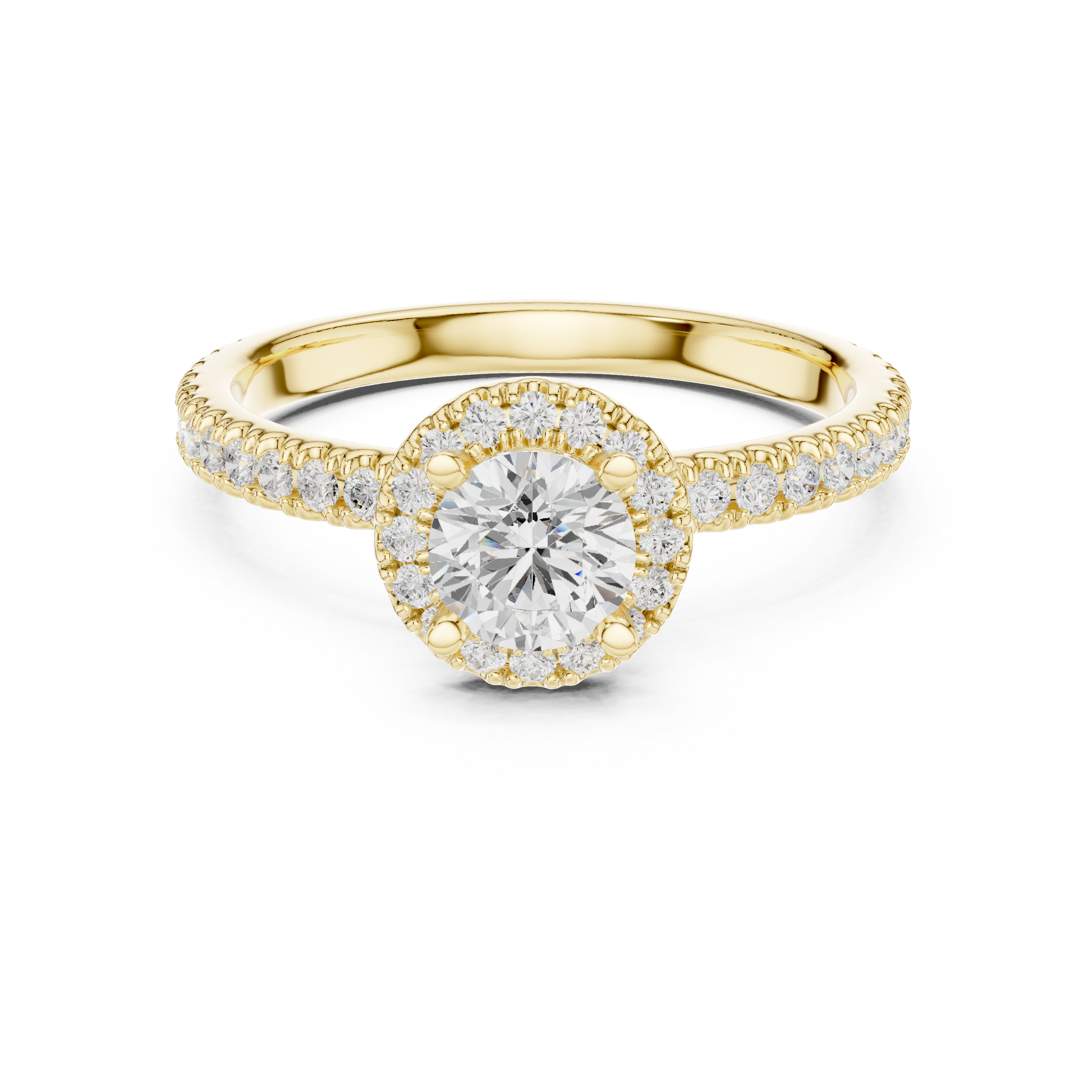 Round Halo Lab Grown Diamond Ring