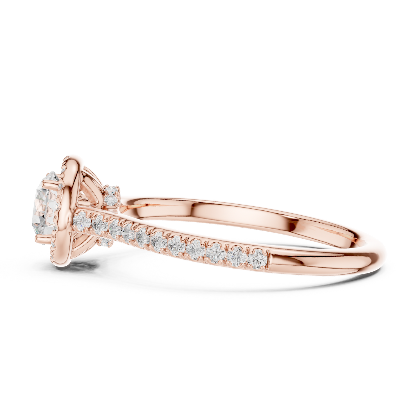 Round Halo Lab Grown Diamond Ring