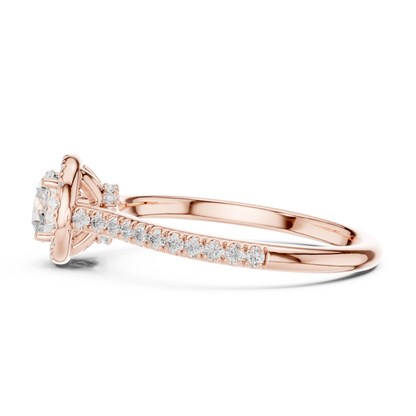 Round Halo Lab Grown Diamond Ring