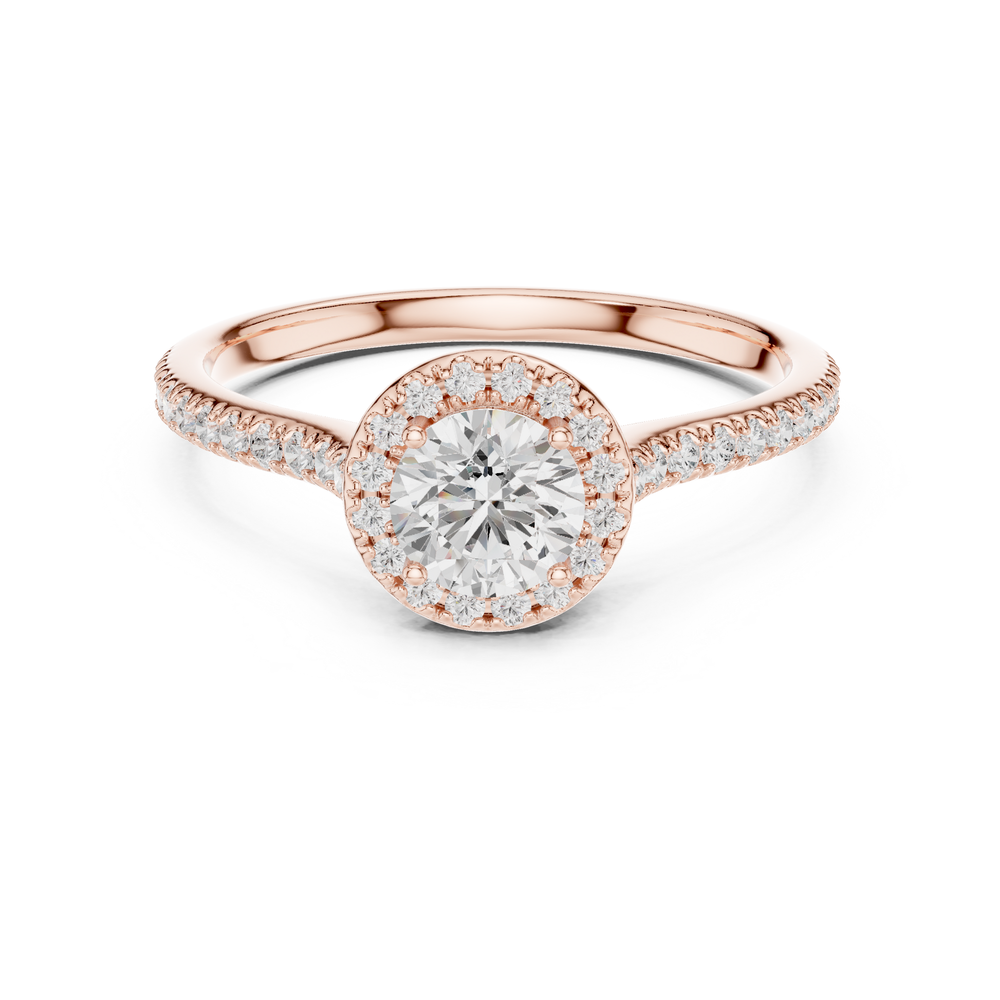 Round Halo Lab Grown Diamond Ring