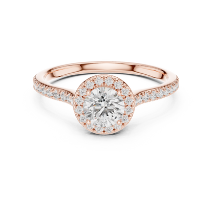 Round Halo Lab Grown Diamond Ring