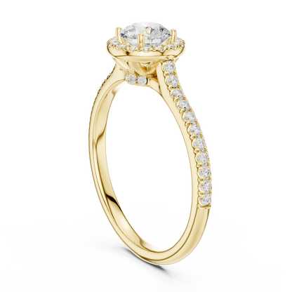 Round Halo Lab Grown Diamond Ring