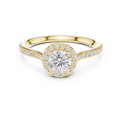 Round Halo Lab Grown Diamond Ring