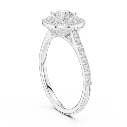 Mixed Shape Lab Grown Diamond Halo Ring