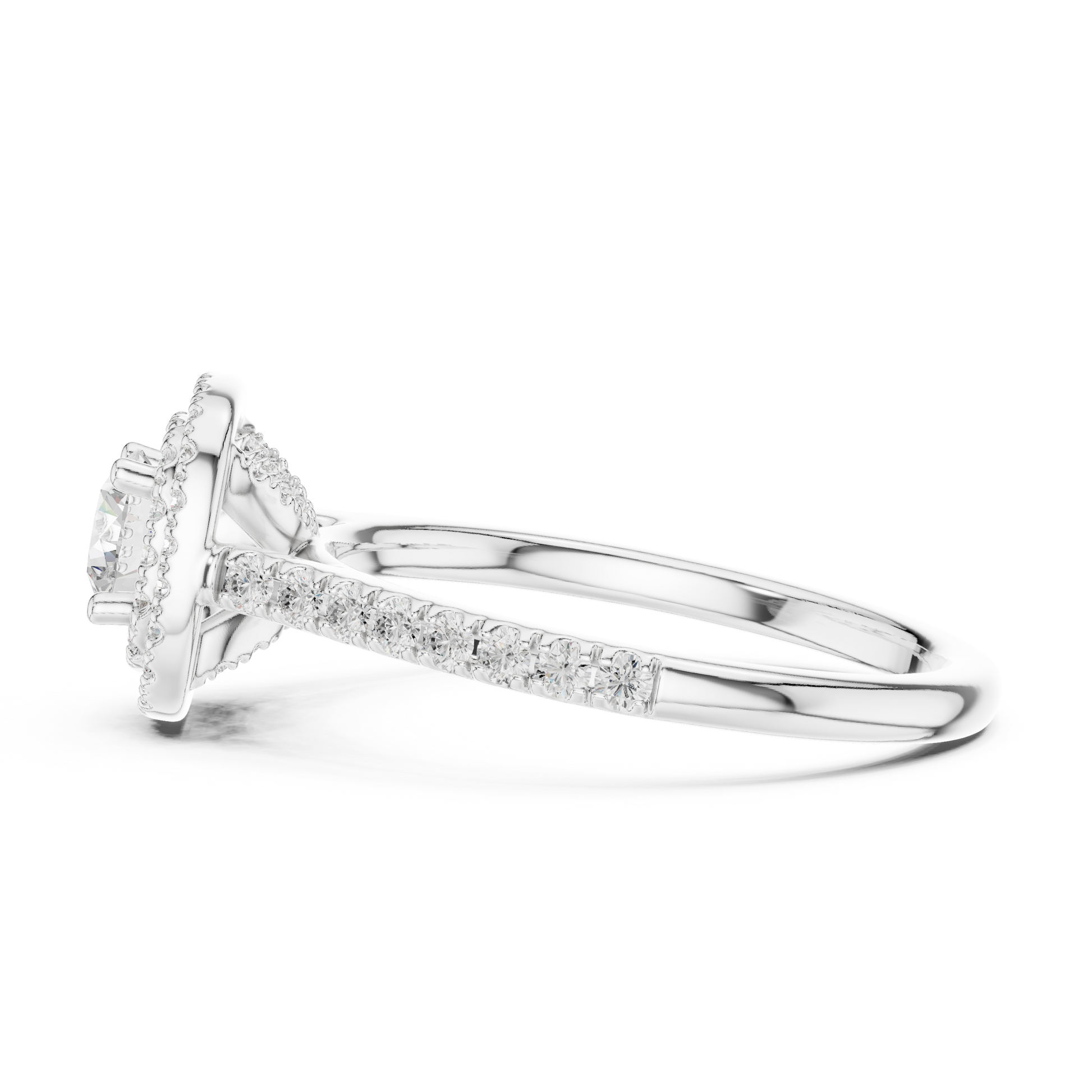 Mixed Shape Lab Grown Diamond Halo Ring