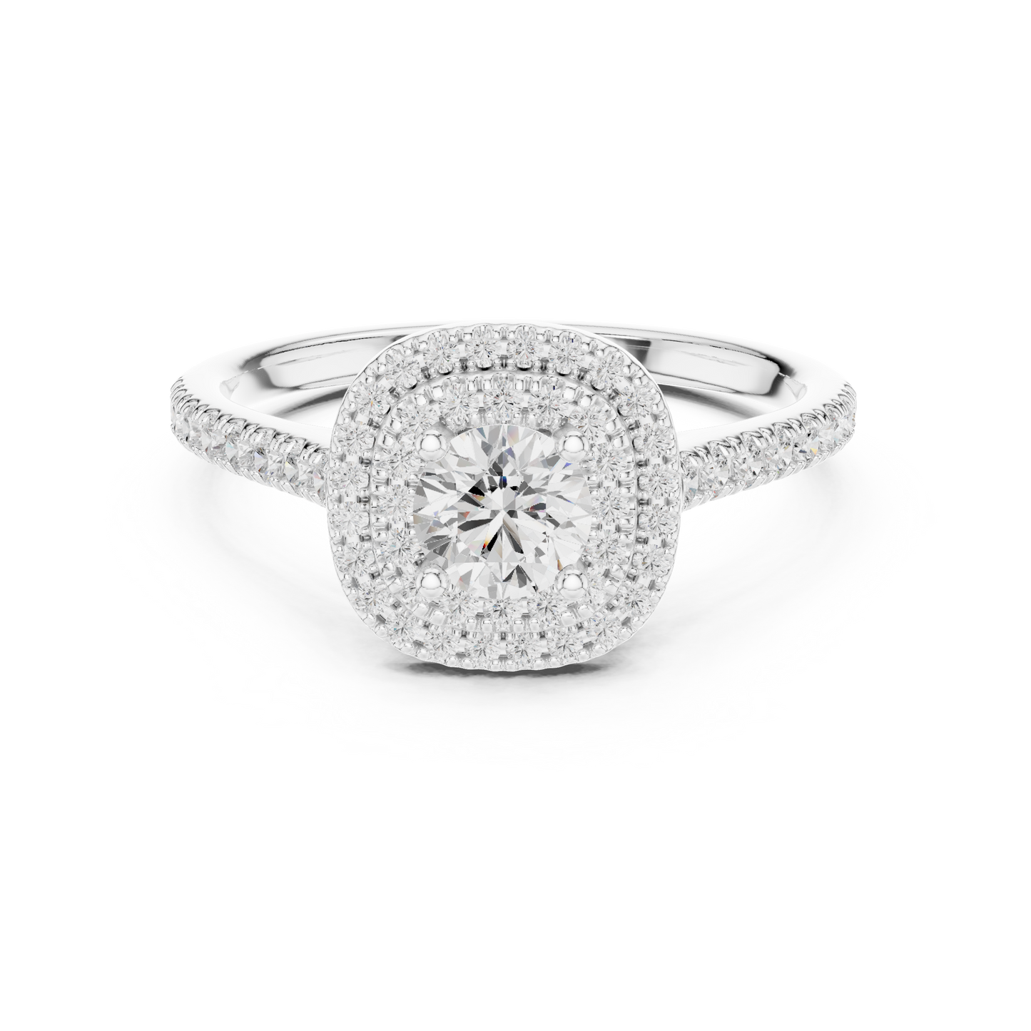Mixed Shape Lab Grown Diamond Halo Ring