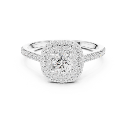 Mixed Shape Lab Grown Diamond Halo Ring