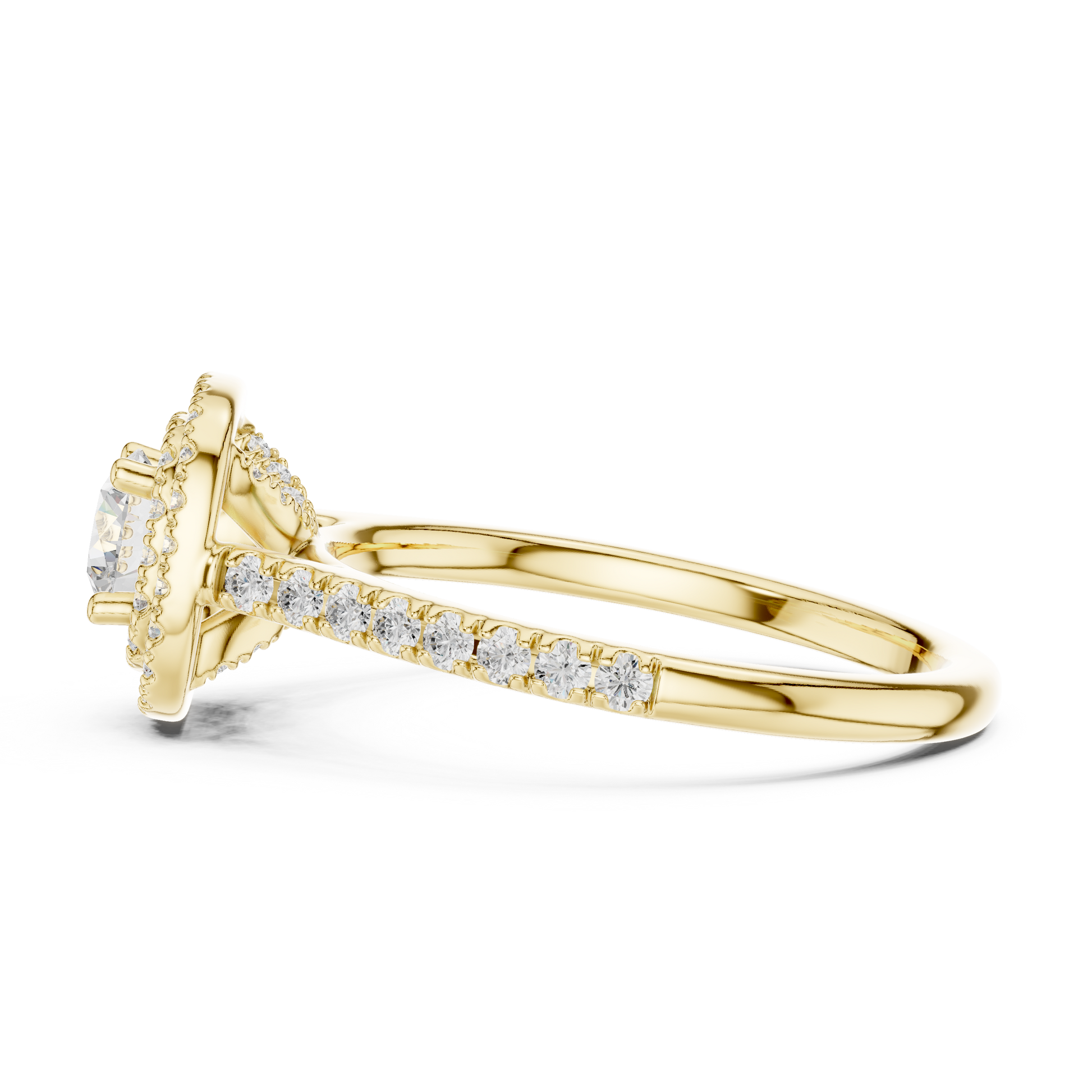 Mixed Shape Lab Grown Diamond Halo Ring