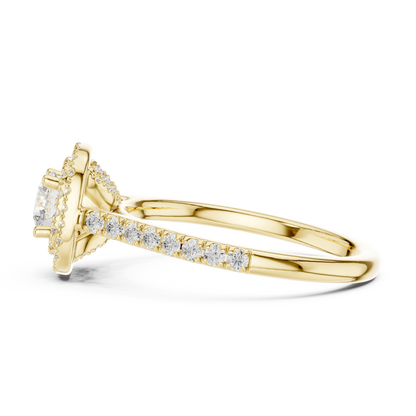 Mixed Shape Lab Grown Diamond Halo Ring