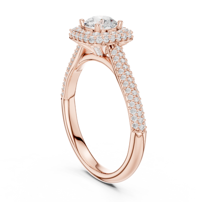 Emerald Three Stone Lab Grown Diamond Ring