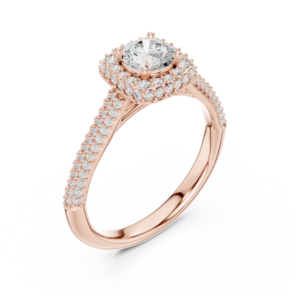 Emerald Three Stone Lab Grown Diamond Ring