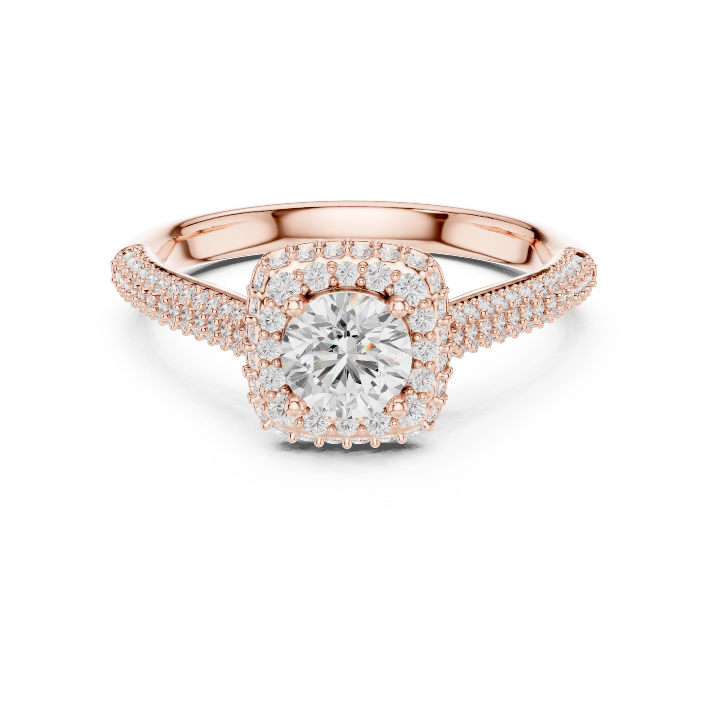 Emerald Three Stone Lab Grown Diamond Ring