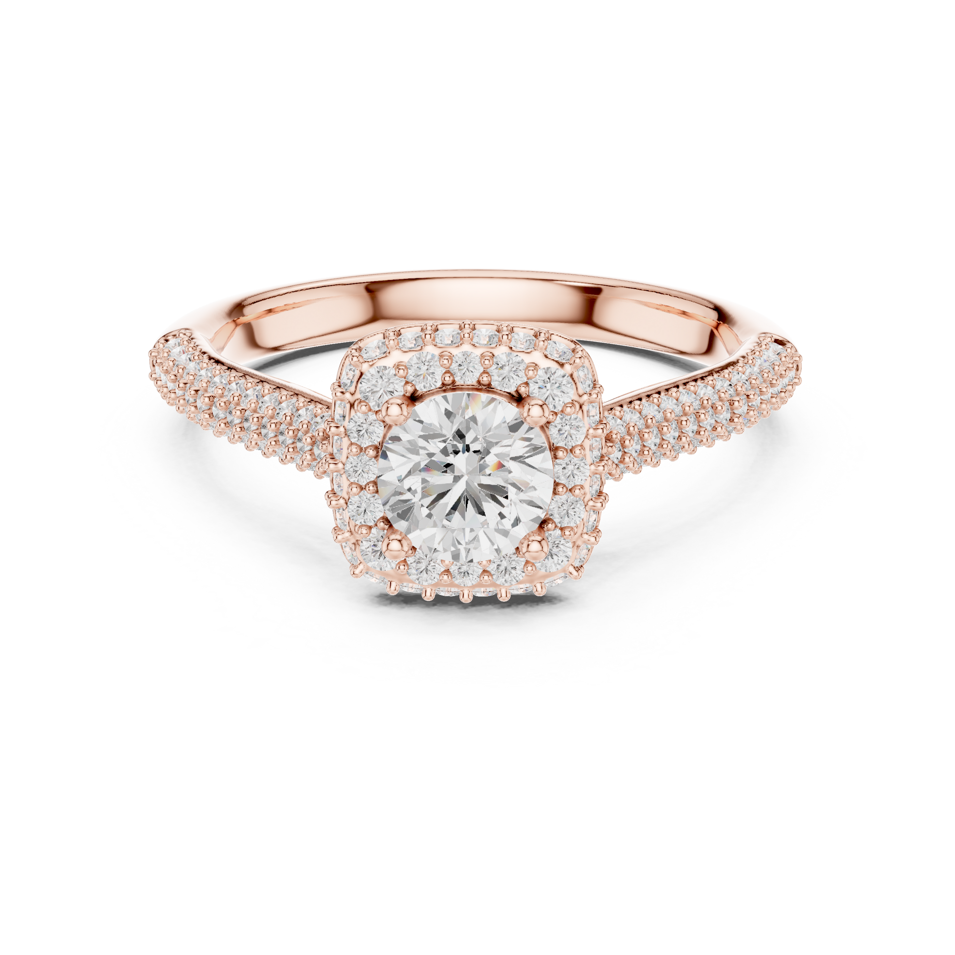 Emerald Three Stone Lab Grown Diamond Ring