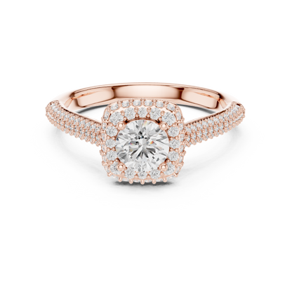 Emerald Three Stone Lab Grown Diamond Ring