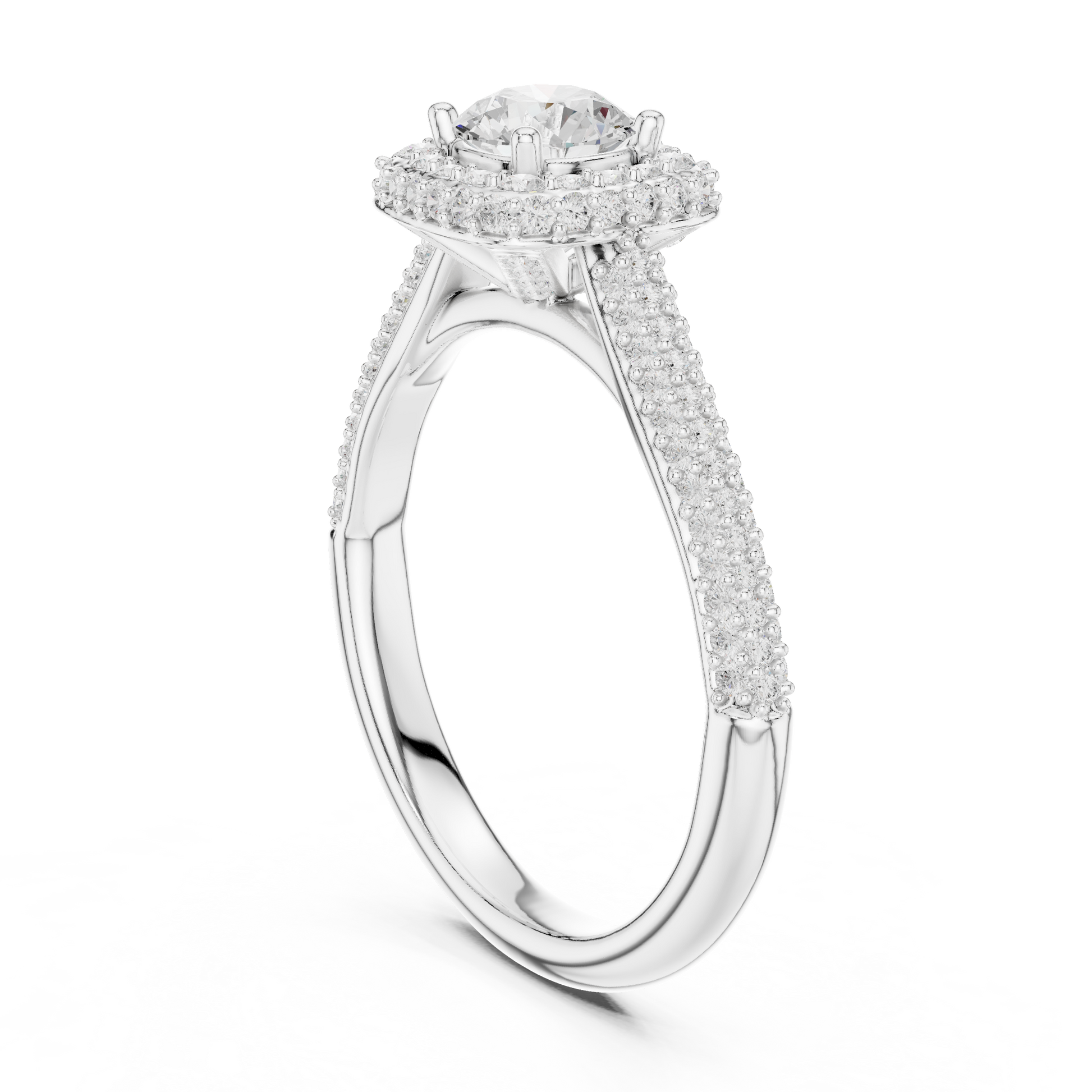 Emerald Three Stone Lab Grown Diamond Ring