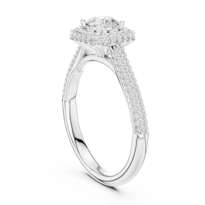 Emerald Three Stone Lab Grown Diamond Ring