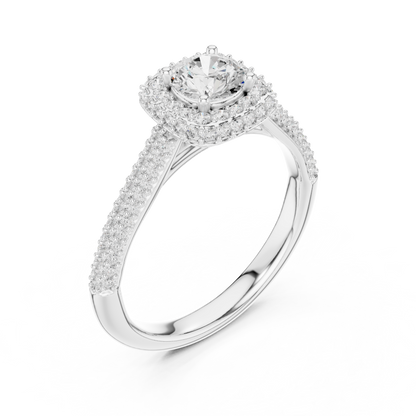 Emerald Three Stone Lab Grown Diamond Ring
