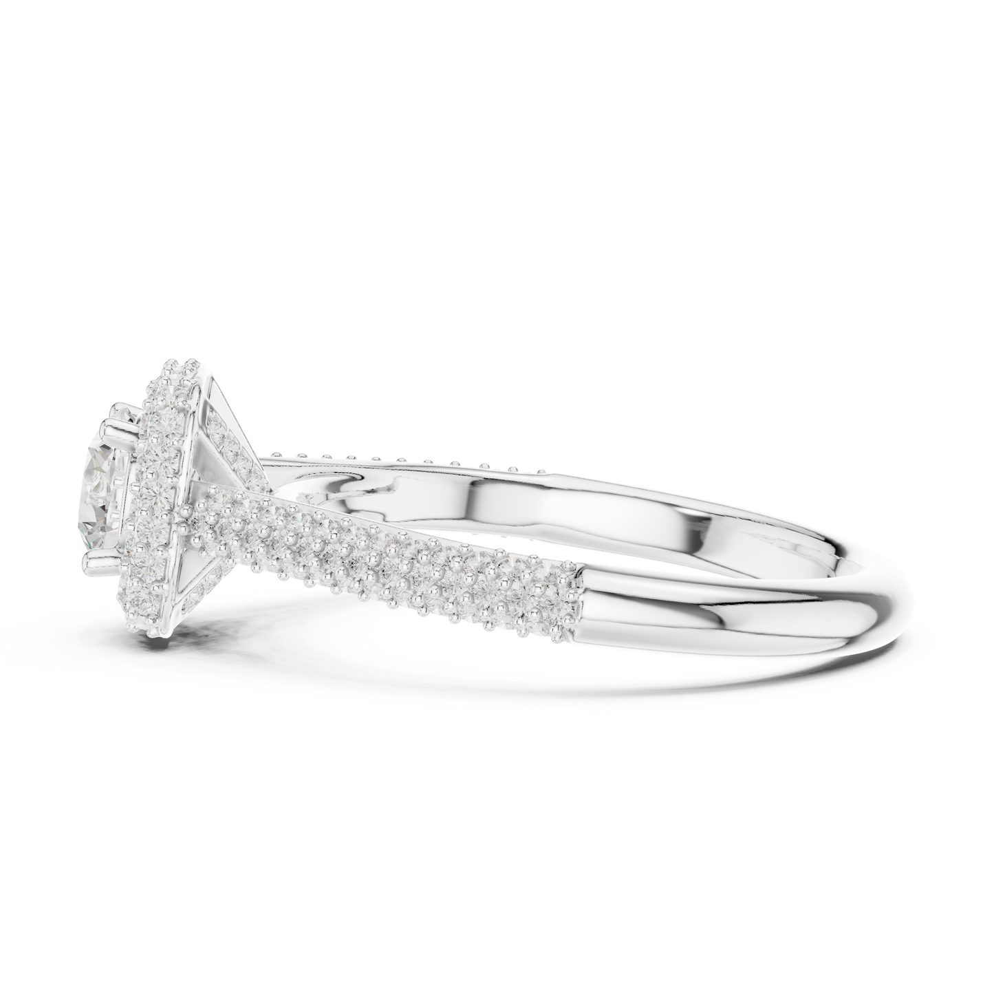 Emerald Three Stone Lab Grown Diamond Ring