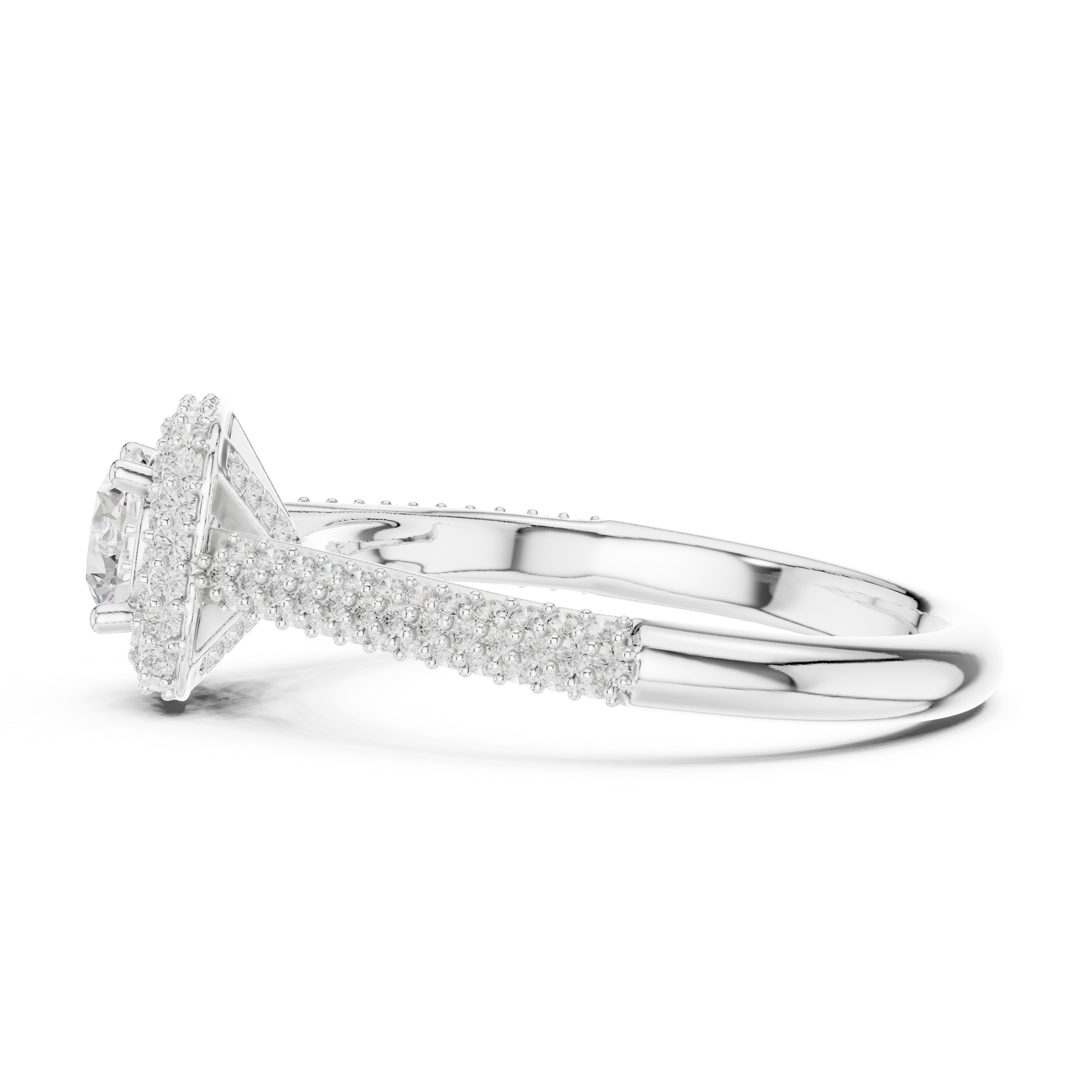 Emerald Three Stone Lab Grown Diamond Ring
