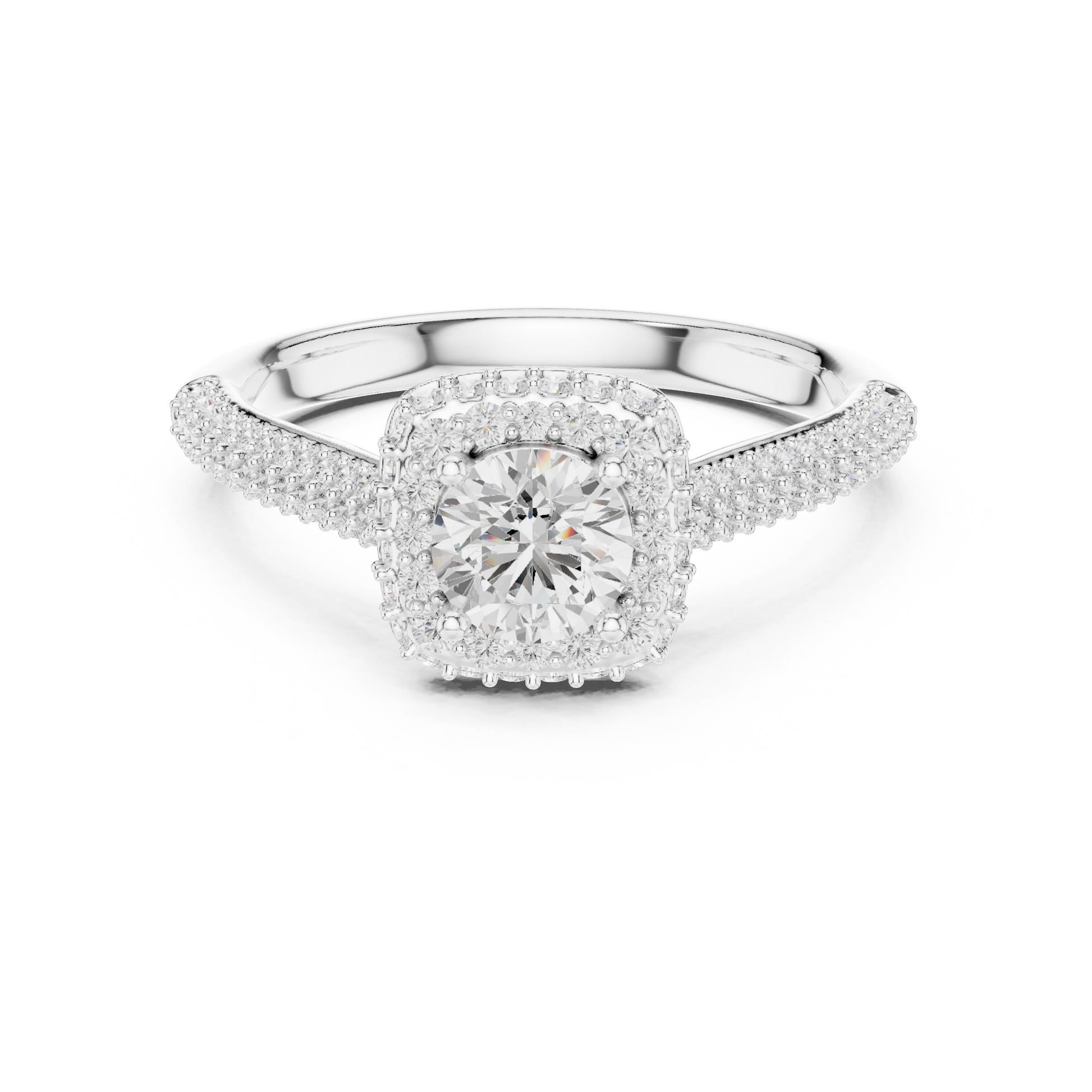 Emerald Three Stone Lab Grown Diamond Ring