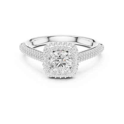 Emerald Three Stone Lab Grown Diamond Ring