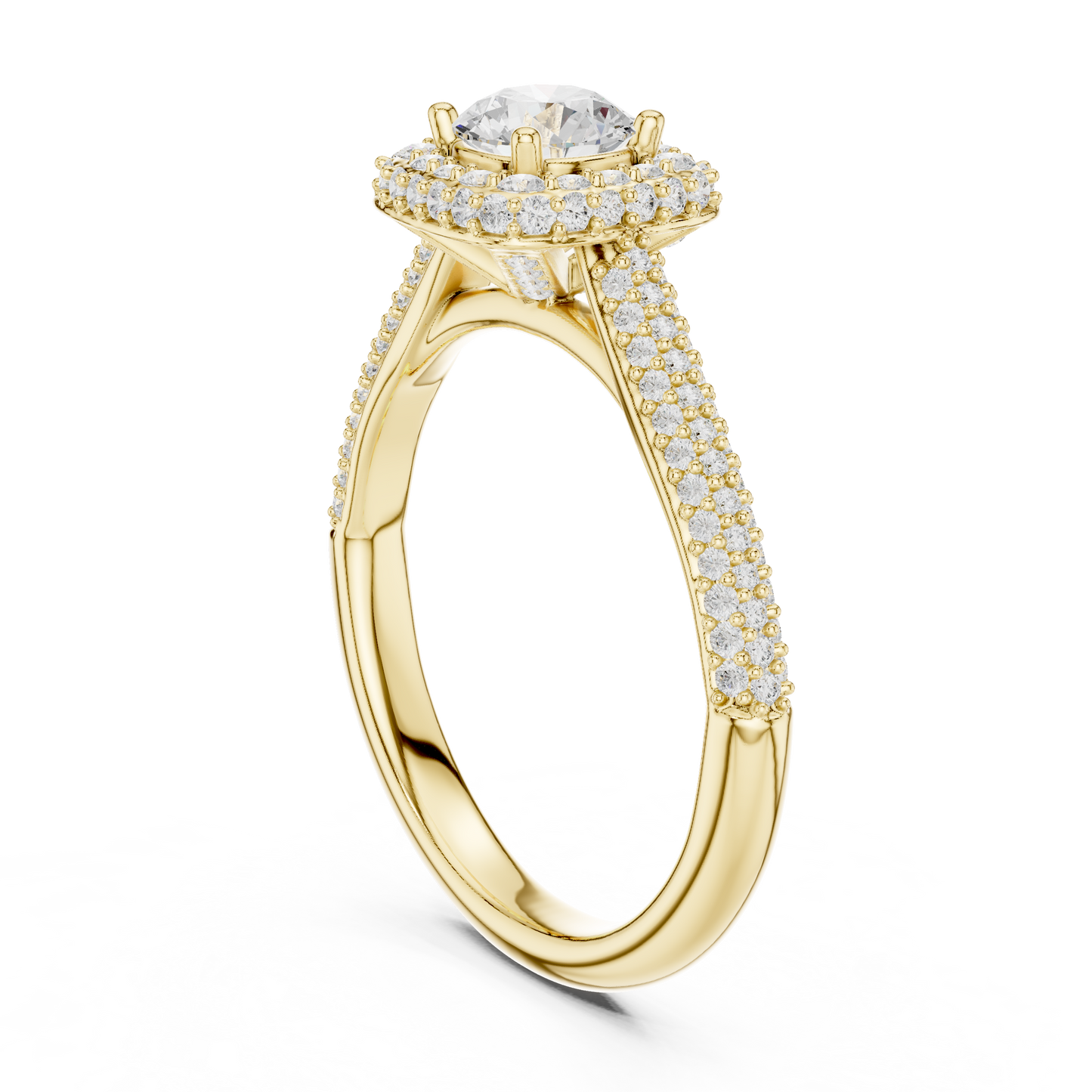 Emerald Three Stone Lab Grown Diamond Ring